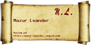 Mazur Leander névjegykártya